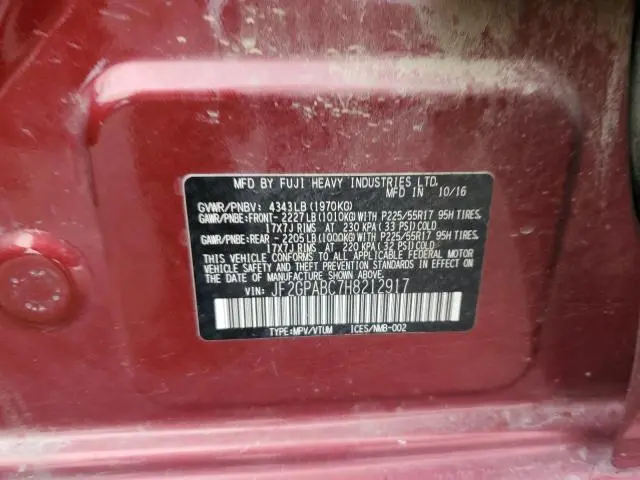 2017 SUBARU CROSSTREK PREMIUM  