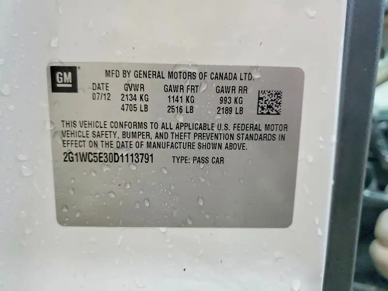 2013 CHEVROLET IMPALA LTZ  