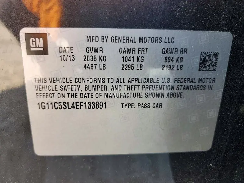2014 CHEVROLET MALIBU 1LT  