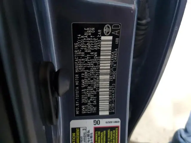 2014 TOYOTA COROLLA L