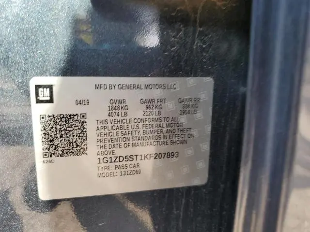 2019 CHEVROLET MALIBU LT