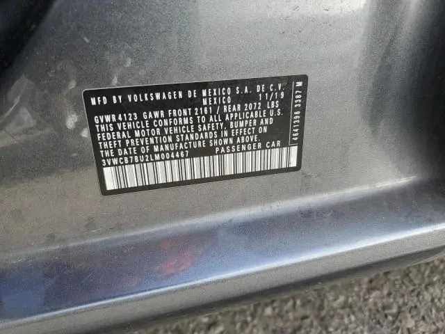 2020 VOLKSWAGEN JETTA S  