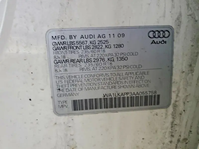 2010 AUDI Q5 PREMIUM PLUS  