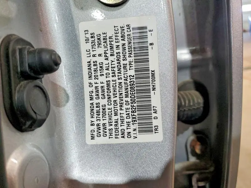 2013 HONDA CIVIC LX  