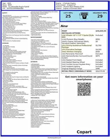 2021 BMW X3 XDRIVE3 BLUE