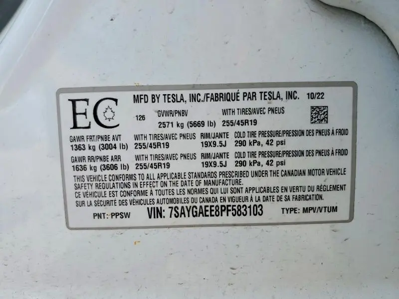 2023 TESLA MODEL Y   