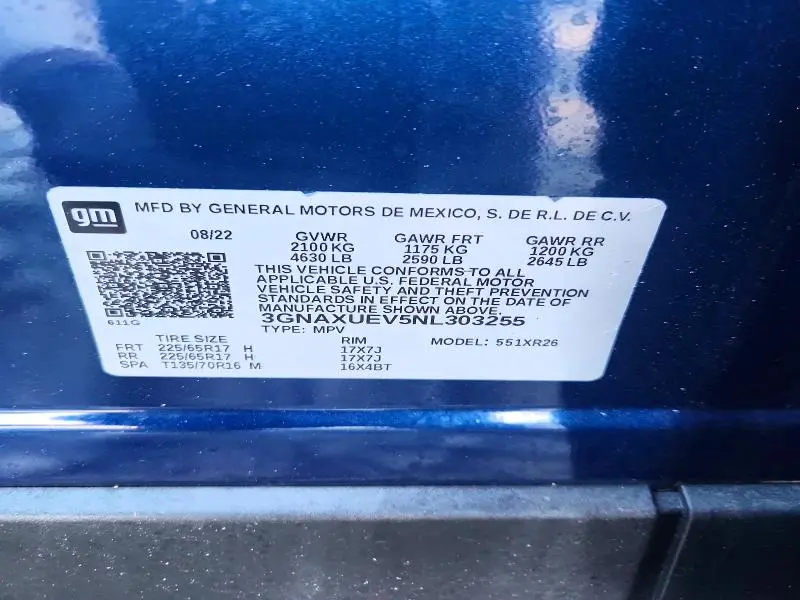 2022 CHEVROLET EQUINOX LT  