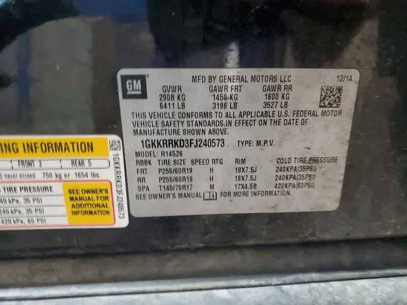 2015 GMC ACADIA SLT-1  