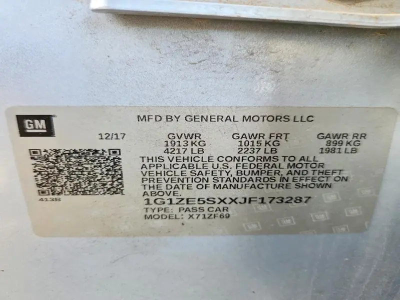 2018 CHEVROLET MALIBU PREMIER  