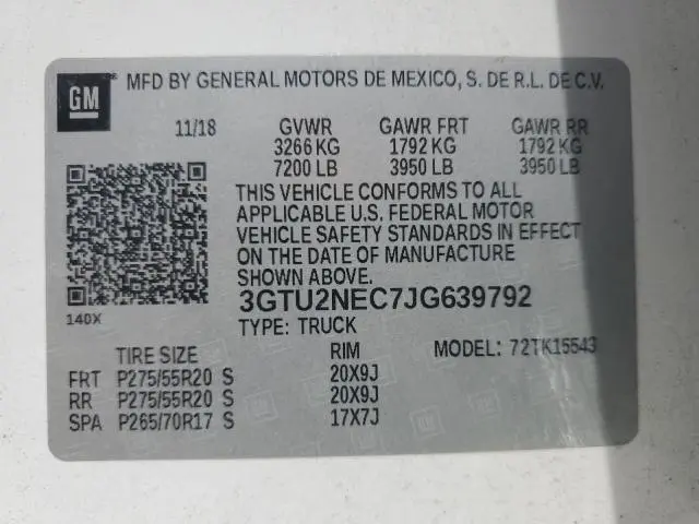 2018 GMC SIERRA K1500 SLT  