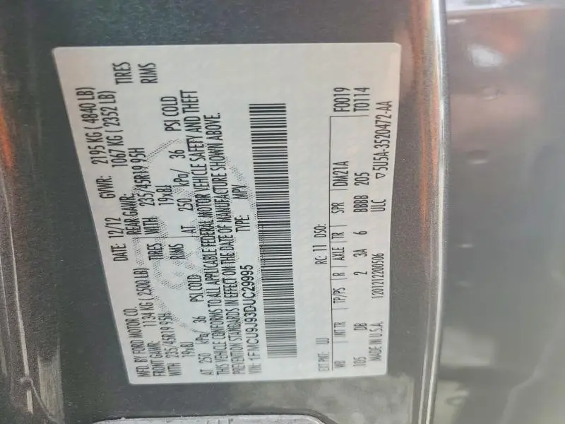 2013 FORD ESCAPE TITANIUM  
