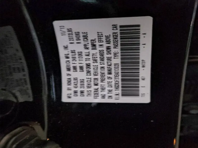 2014 HONDA ACCORD TOURING  