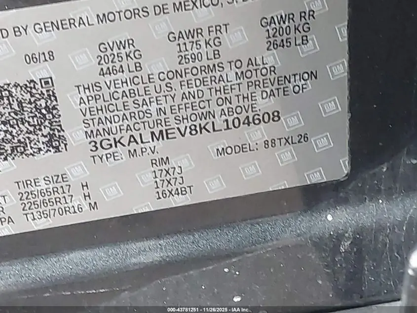 2019 GMC TERRAIN SLE