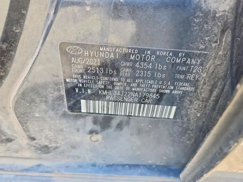 2022 HYUNDAI SONATA LIMITED  