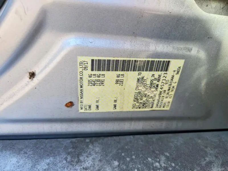 2017 NISSAN MAXIMA 3.5 S  