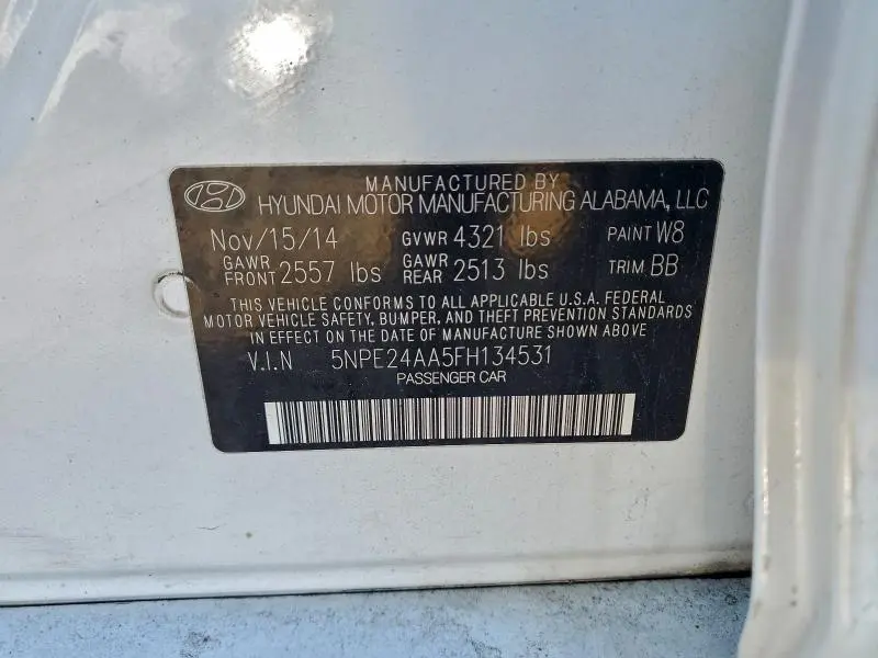 2015 HYUNDAI SONATA ECO  