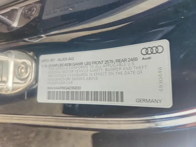 2016 AUDI S5 PRESTIGE  