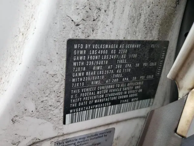 2015 VOLKSWAGEN TIGUAN S  