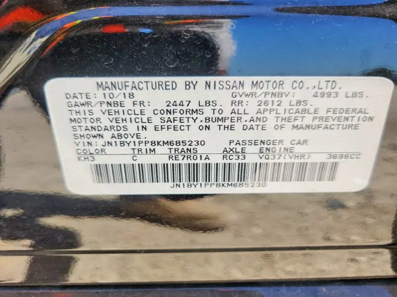 2019 INFINITI Q70L 3.7 LUXE  