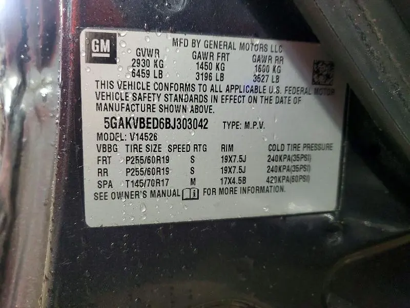 2011 BUICK ENCLAVE CXL  