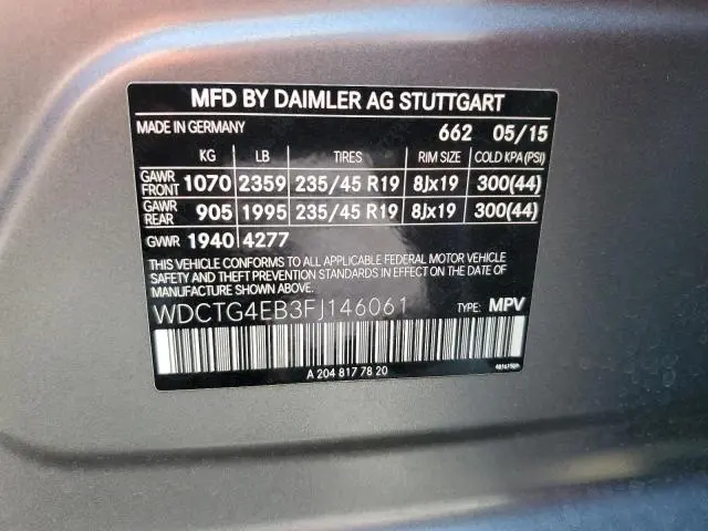 2015 MERCEDES-BENZ GLA 250  