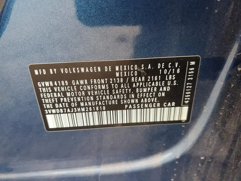 2017 VOLKSWAGEN JETTA SE  