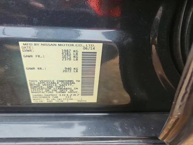 2015 NISSAN ALTIMA 3.5 SL  