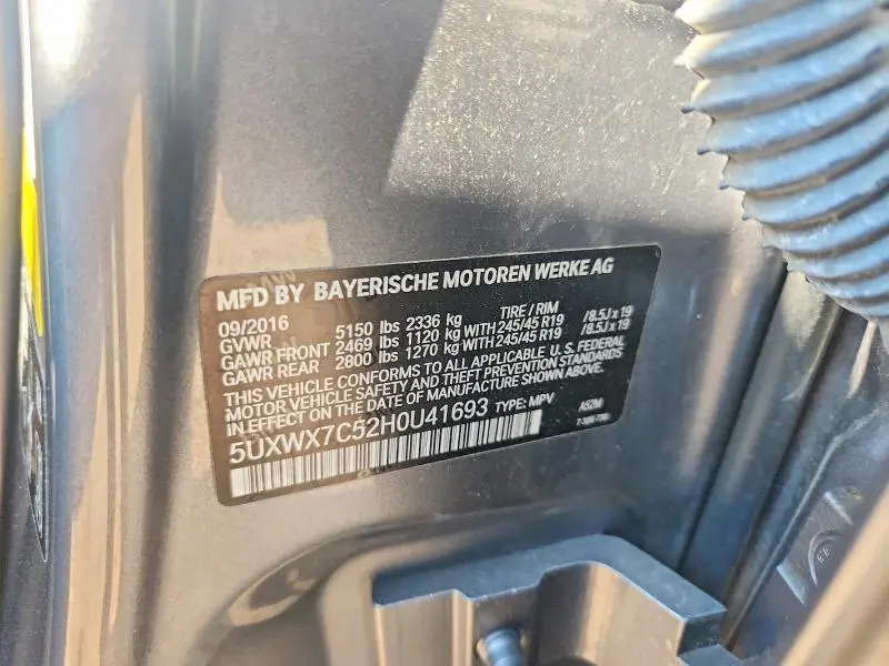 2017 BMW X3 XDRIVE35I  