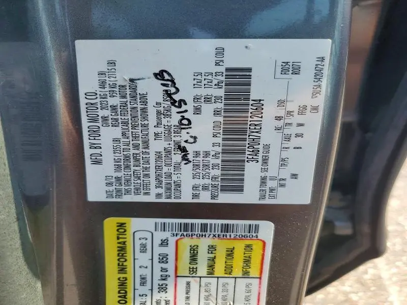 2014 FORD FUSION SE  