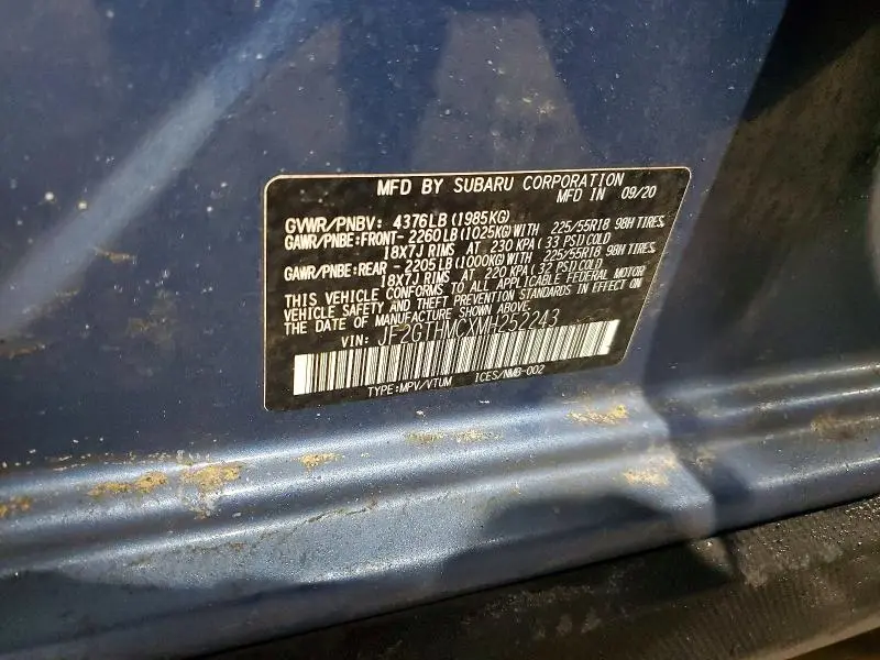 2021 SUBARU CROSSTREK LIMITED  