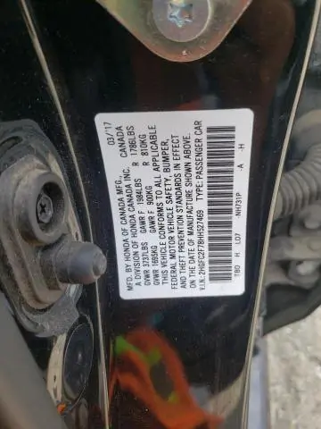 2017 HONDA CIVIC EX  