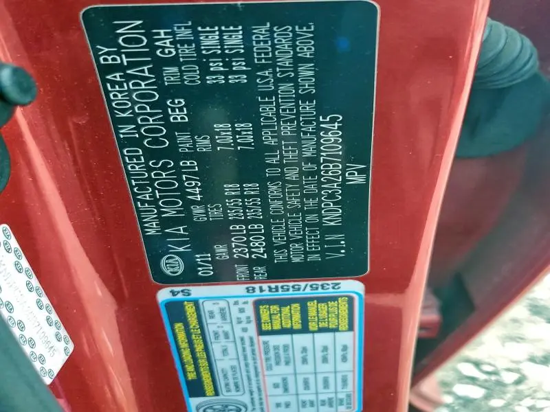 2011 KIA SPORTAGE EX  