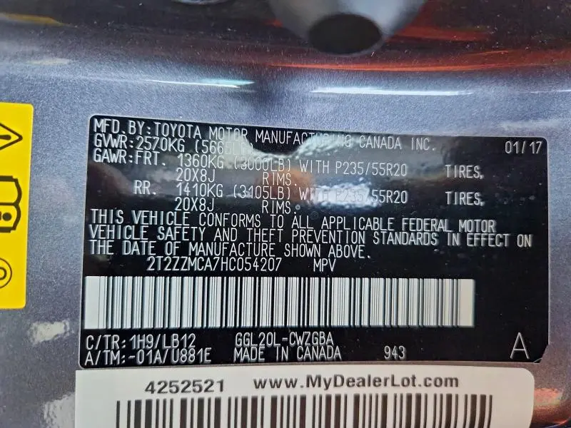 2017 LEXUS RX 350 BASE  