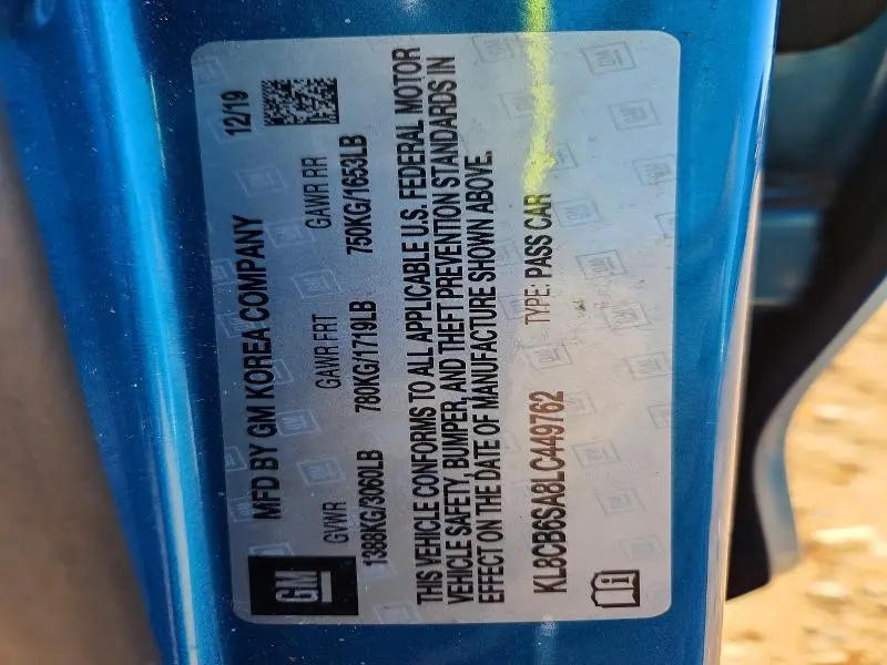 2020 CHEVROLET SPARK LS  