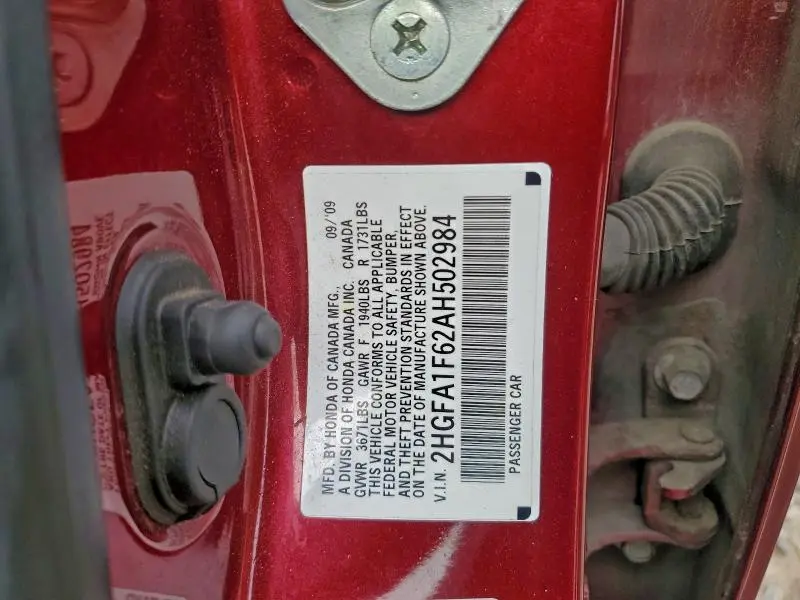 2010 HONDA CIVIC LX-S  