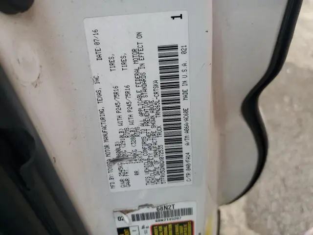 2016 TOYOTA TACOMA ACCESS CAB  