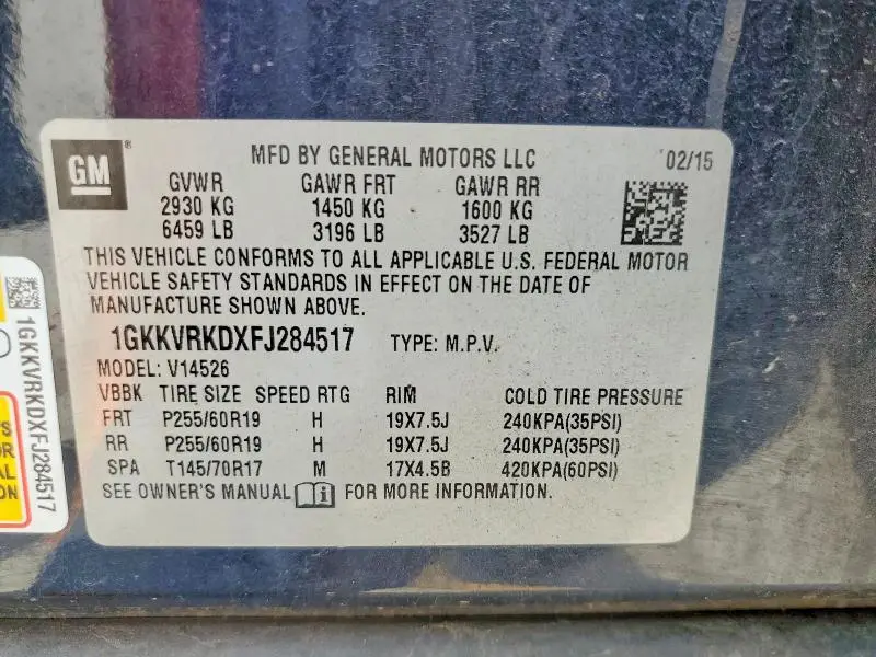 2015 GMC ACADIA SLT-1  