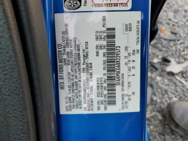 2011 FORD FUSION SEL  