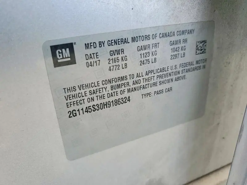 2017 CHEVROLET IMPALA PREMIER  