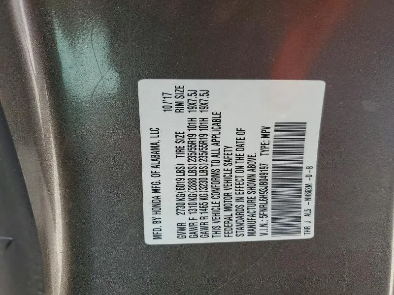 2018 HONDA ODYSSEY ELITE  
