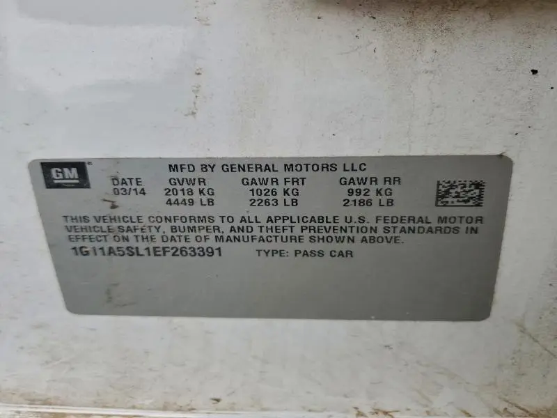 2014 CHEVROLET MALIBU LS  