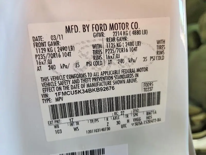 2011 FORD ESCAPE HYBRID  