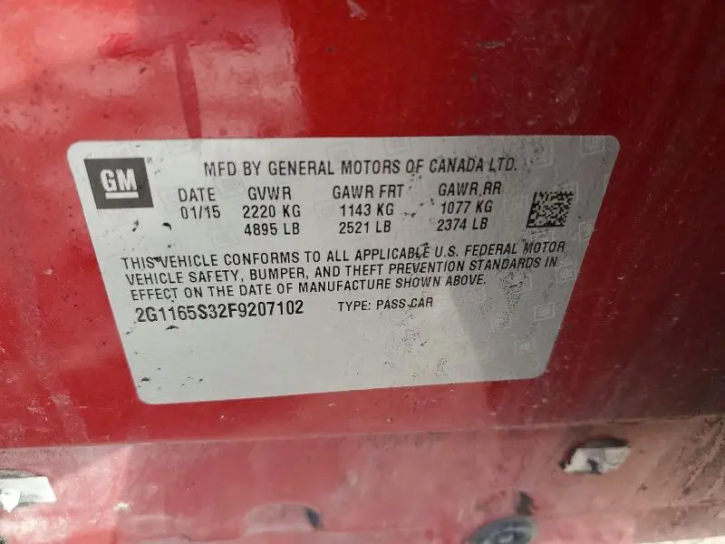 2015 CHEVROLET IMPALA LTZ  