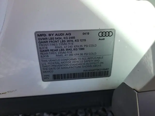 2019 AUDI Q5 PREMIUM  