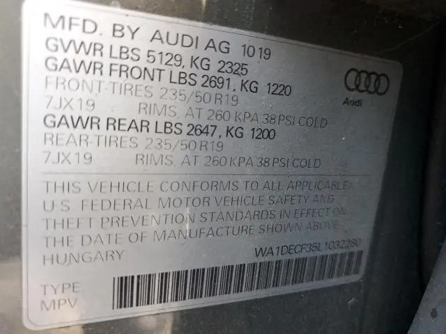 2020 AUDI Q3 PREMIUM S LINE