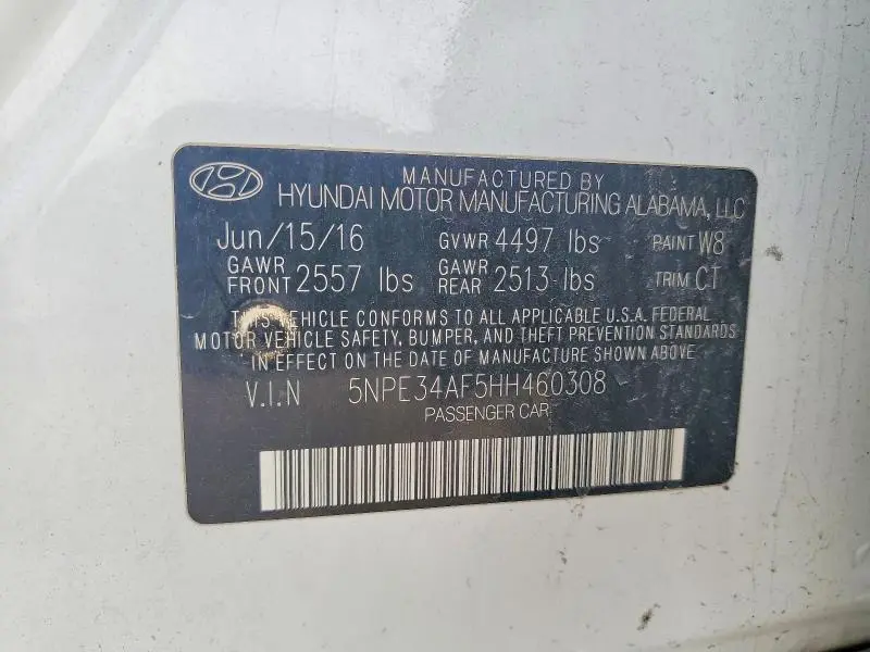 2017 HYUNDAI SONATA SPORT  
