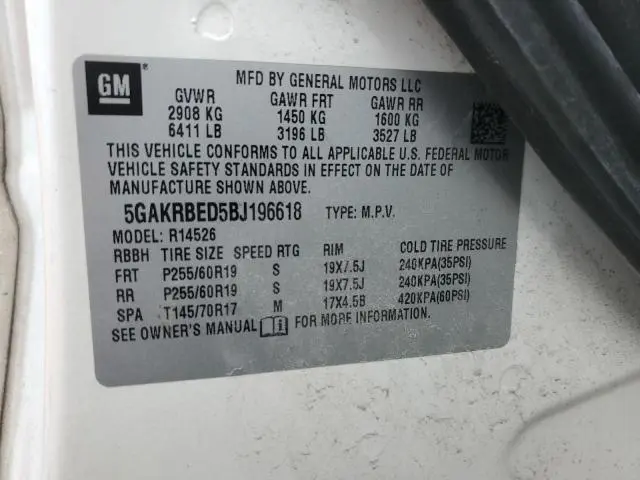 2011 BUICK ENCLAVE CXL  