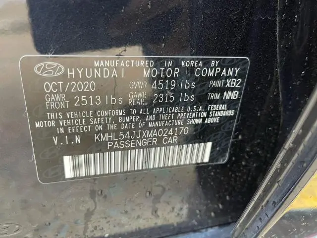 2021 HYUNDAI SONATA HYBRID  