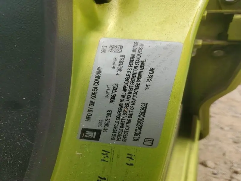 2013 CHEVROLET SPARK 1LT  
