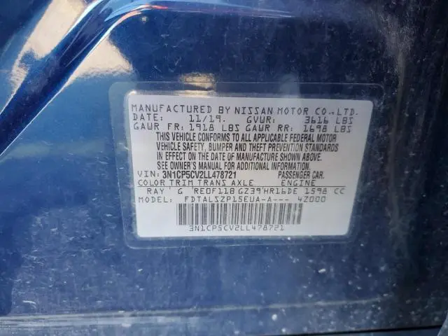 2020 NISSAN KICKS SV  